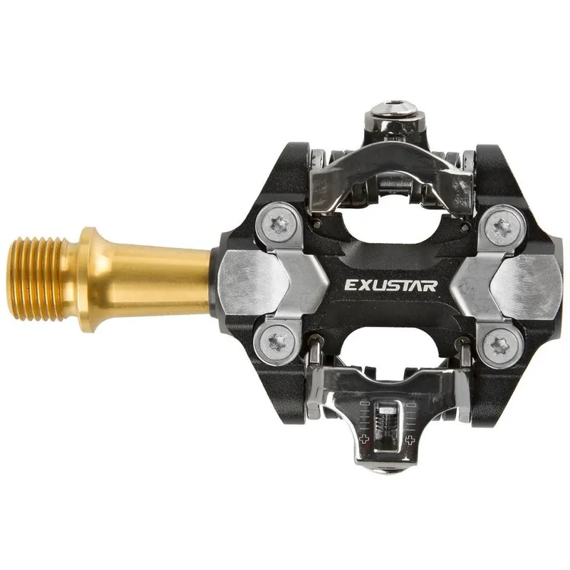 Exustar E-PM222TI Pedal - black/gold Sichere Zahlung
