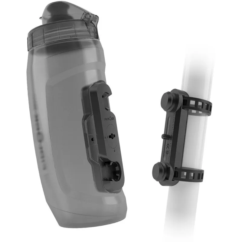 Fidlock Bottle Twist Set Trinkflasche 590 ml + Uni Base Halterung - transparent schwarz Kracherpreis
