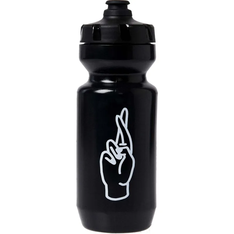FINGERSCROSSED Bidon Trinkflasche 650ml - Schwarz Begrenztes Angebot