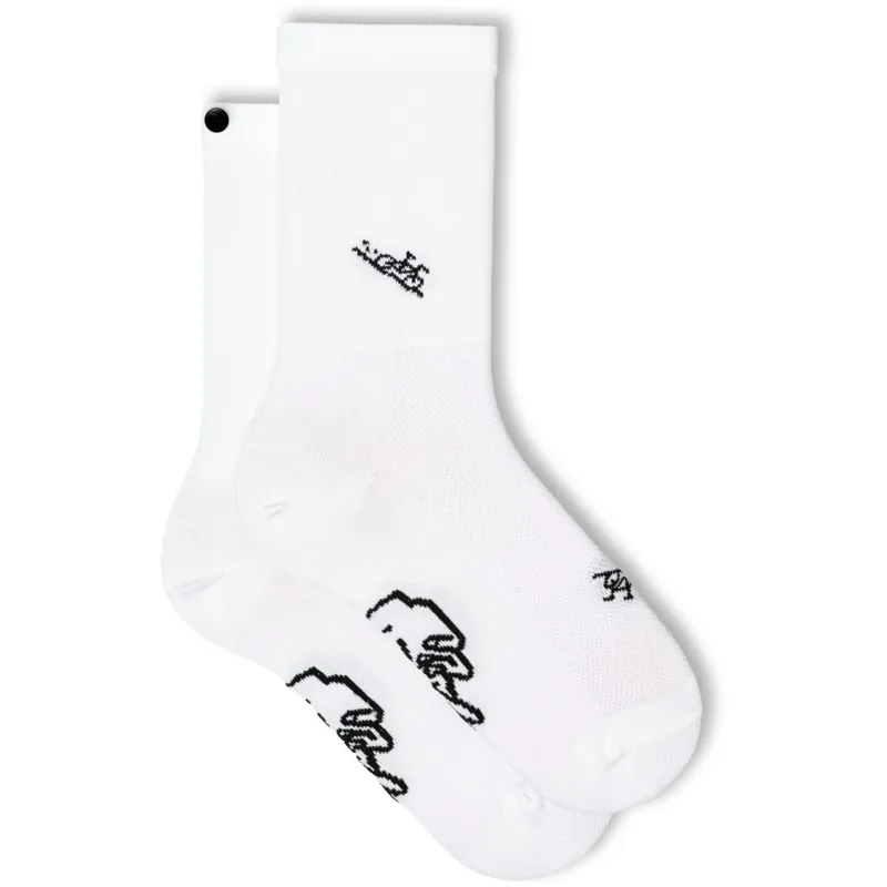 Neue Ware FINGERSCROSSED Classic Andiamo! Fahrradsocken - Bicicletta - White