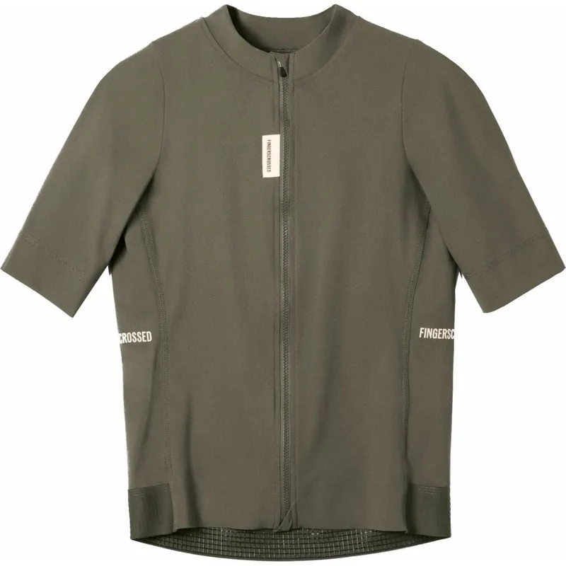 Meistverkauft FINGERSCROSSED Road Kurzarmtrikot Herren - Olive