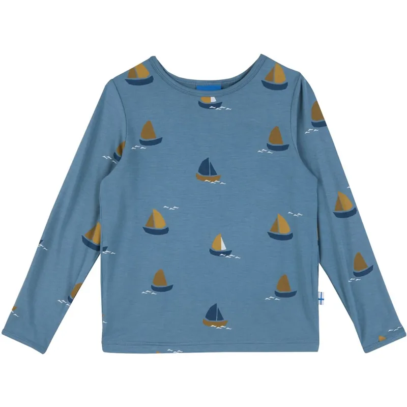 Kracherpreis Finkid JUHANNUS SUN Jersey Langarmshirt Kinder - bluestone
