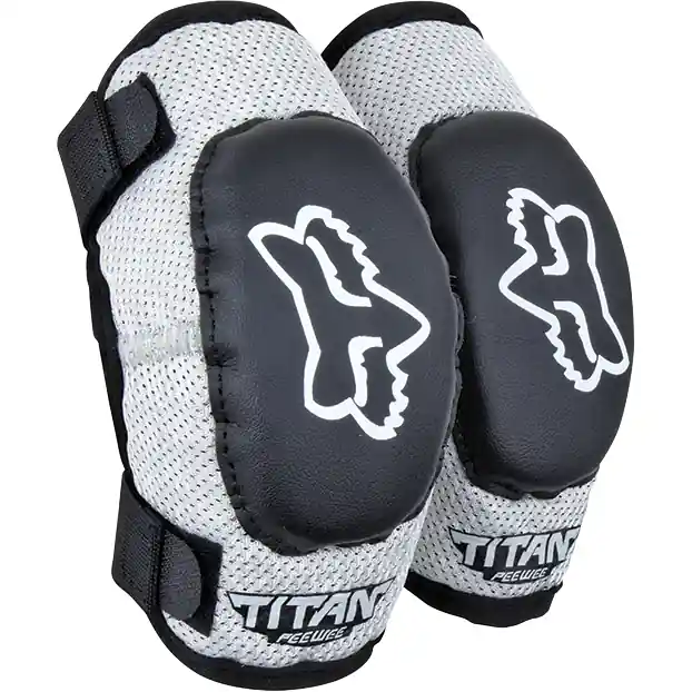 FOX Peewee Titan Ellbogenschoner Kinder - schwarz/silber Online Kaufen