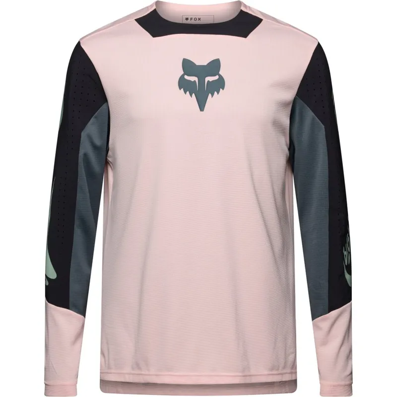 Bestpreis FOX Defend MTB-Langarmtrikot Kinder - Creation - blush