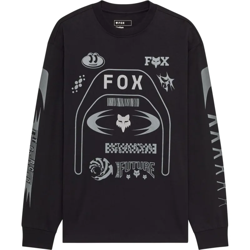 FOX Image Cosmo Midweight Oversized Longsleeve Shirt Men - black Rabatt