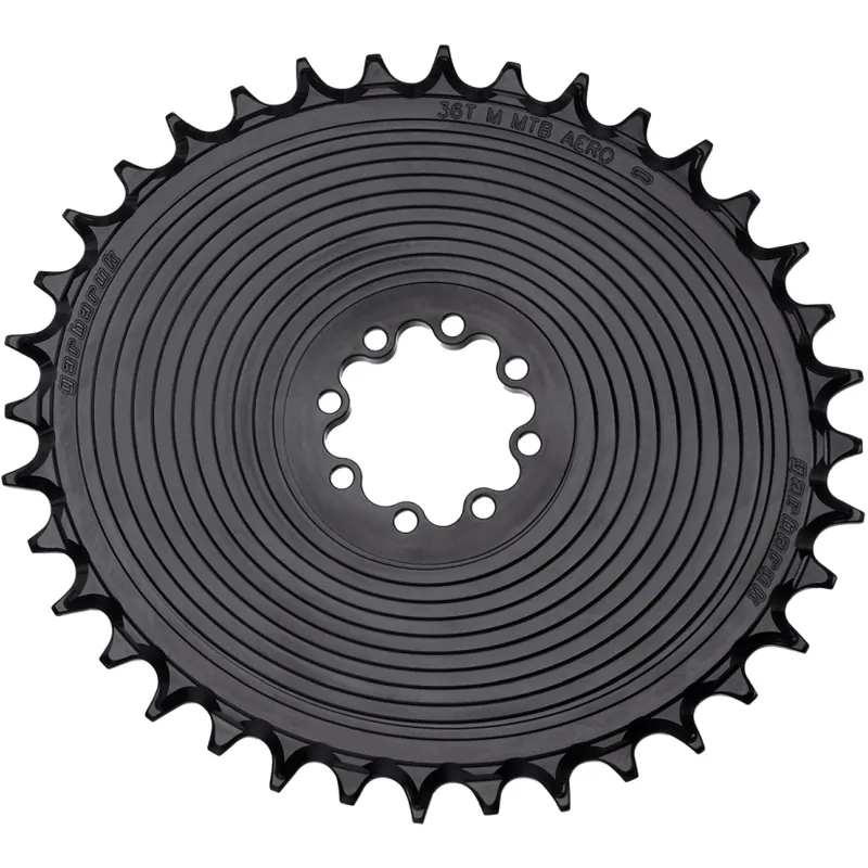 Neu Im Sortiment Garbaruk MTB AERO Kettenblatt Oval SRAM 8-Loch Direct Mount 0mm Offset - schwarz