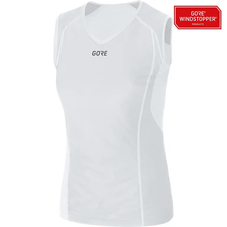 Garantierte Lieferung GOREWEAR GORE® WINDSTOPPER® Base Layer Shirt Ärmellos Damen - light grey/weiß 9201