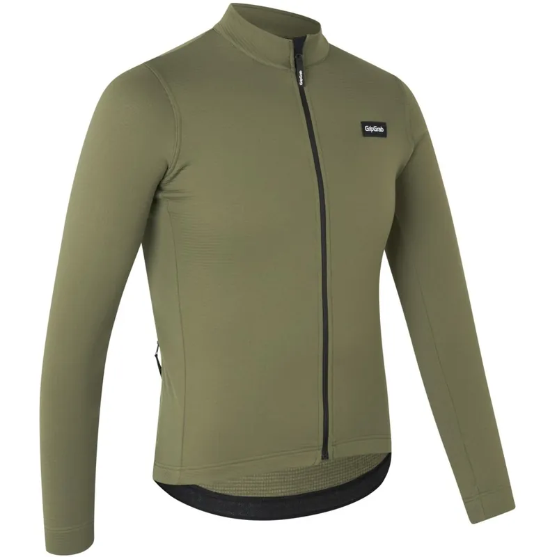 GripGrab EXPLR Merinotech Thermo Langarmtrikot Herren - Olive Green Neue Kollektion