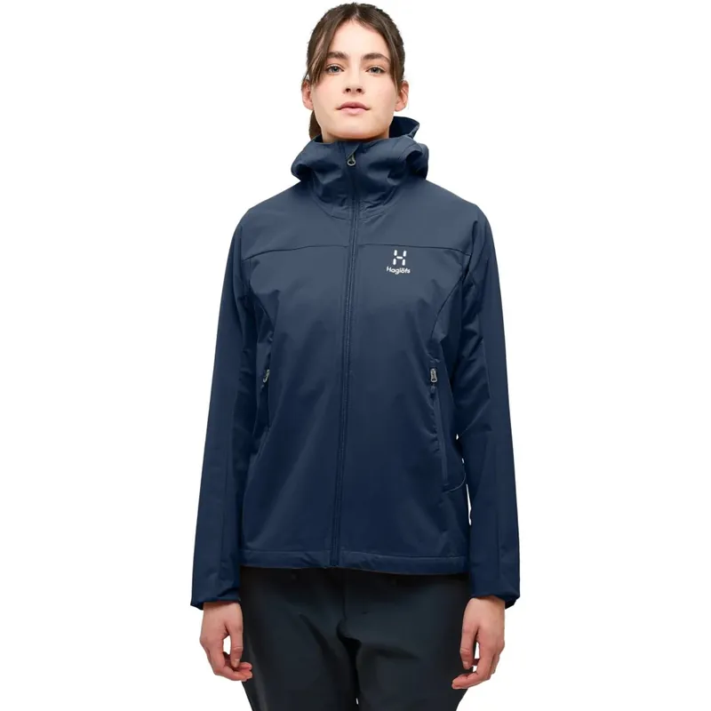 Echt Haglöfs Move Softshell Hood Damen Jacke - tarn blue 3N5