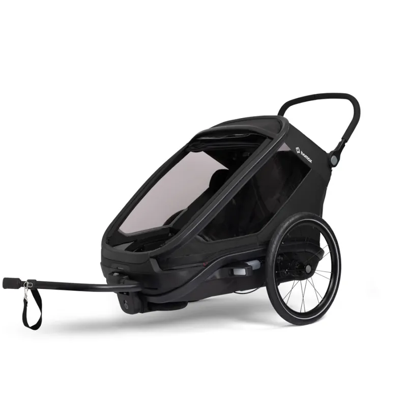Hamax Outback Next One Fahrradanhänger für 1 Kind - Inkl. Deichsel und Buggyrad - schwarz Neue Ware