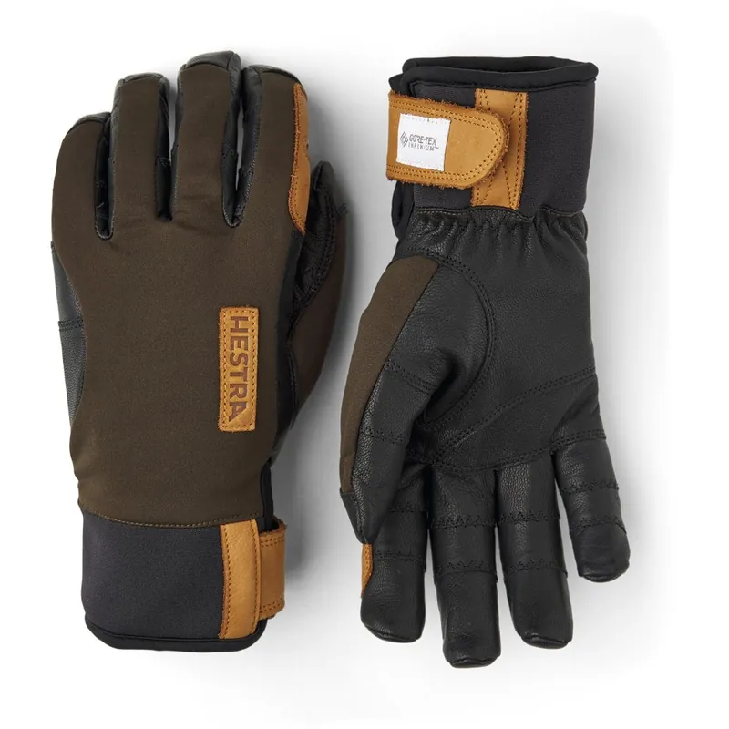 Hestra Ergo Grip Active Wool Terry - 5 Finger Outdoorhandschuhe - dark forest/black Echt