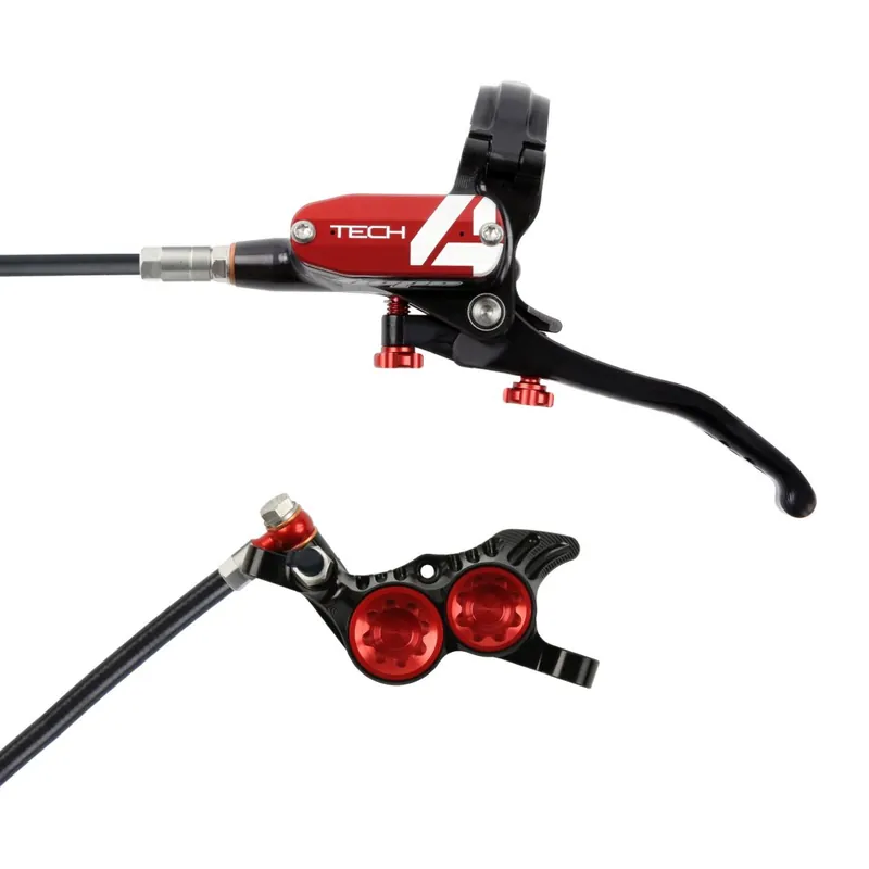 Sonderaktion Hope Tech 4 V4 Scheibenbremse - schwarz/rot - Hebel rechts