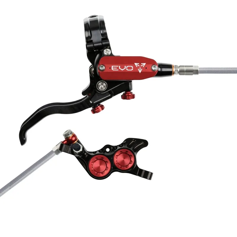 Heißes Angebot Hope Tech 4 EVO GR4 Scheibenbremse Stahlflex - schwarz/rot – Hebel rechts