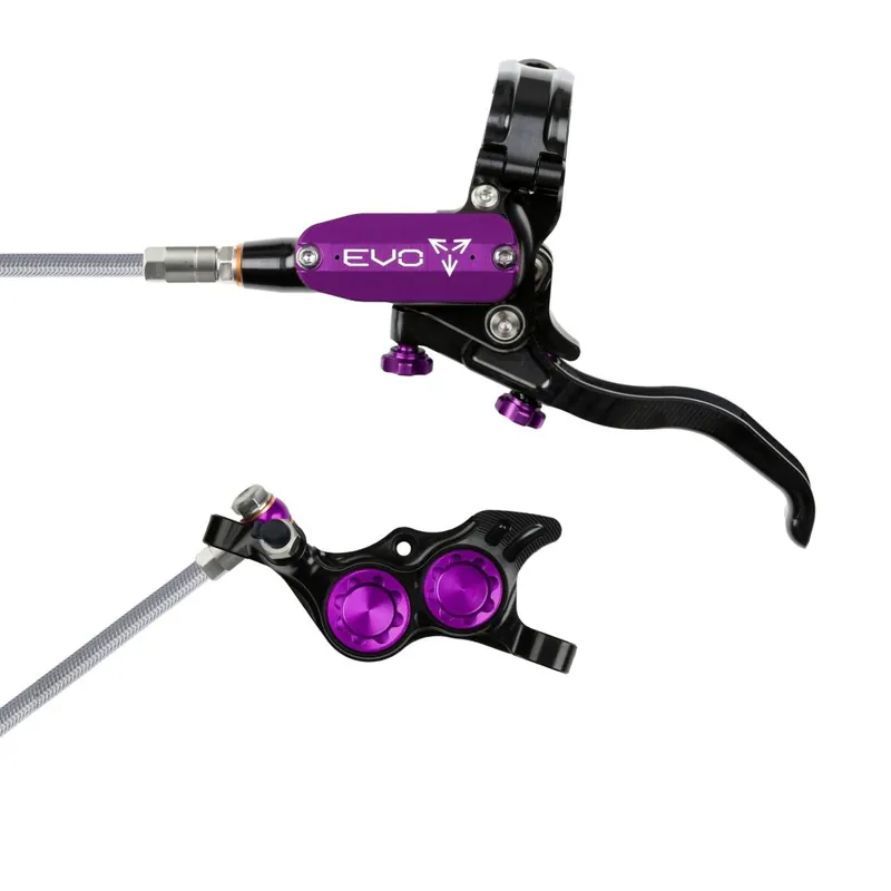 Hope Tech 4 EVO TR4 Scheibenbremse Stahlflex - schwarz/lila – Hebel links Beliebt