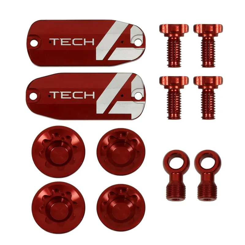Finale Aktion Hope Custom Kit für Tech 4 V4 Scheibenbremse 1 Paar - rot