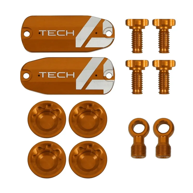 Hope Custom Kit für Tech 4 E4 Scheibenbremse 1 Paar - orange Versand Am Gleichen Tag