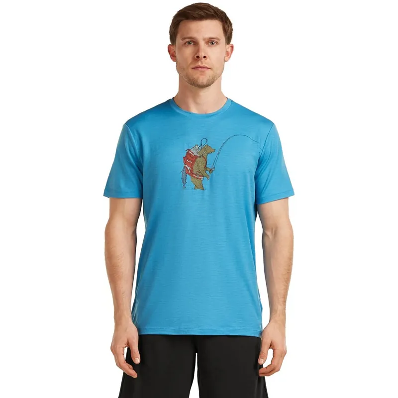 Icebreaker Merino 150 Tech Lite T-Shirt Bear Catch Herren - Arctic Angebot