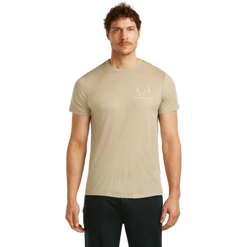Icebreaker Merino 150 Tech Lite T-Shirt Peaceful Pass Herren - Flagstone Sofort Bestellen