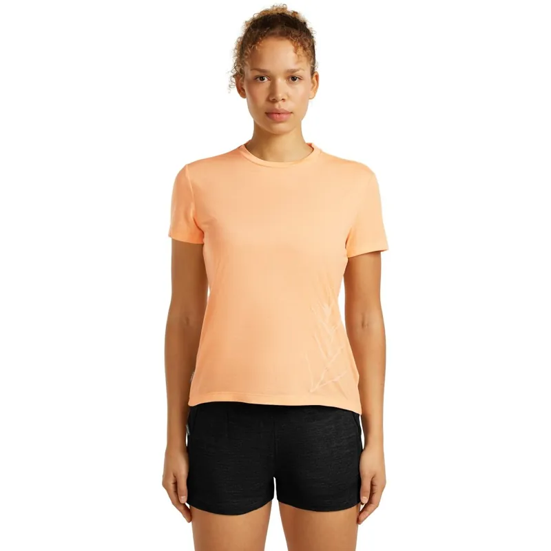 Billig Icebreaker Merino Core T-Shirt Panax Damen - Sunstone