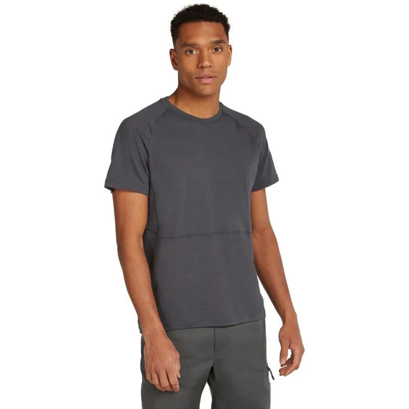 Icebreaker Merino 200 Waffle Elevation T-Shirt Herren - Obsidian Super-Preis