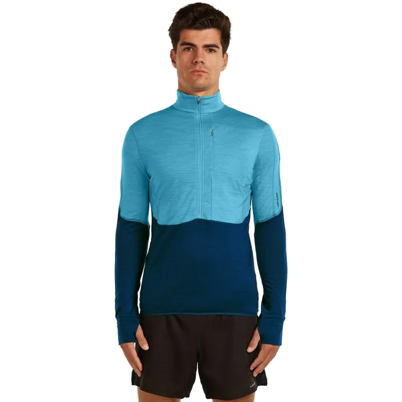 Rabatt Icebreaker Merino 200 Realfleece™ Descender Half-Zip-Oberteil Herren - Arctic/Atlantis