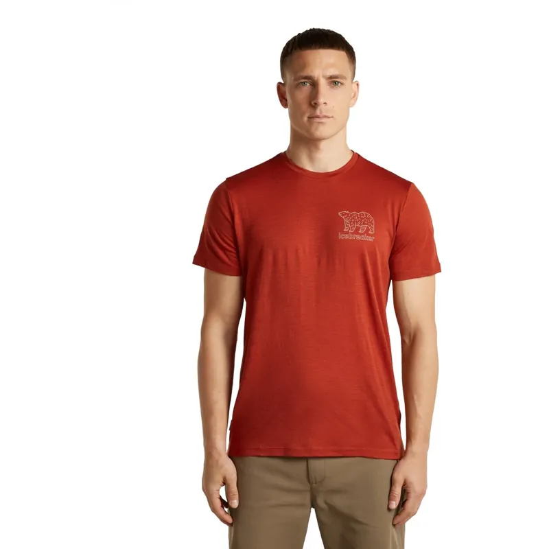 Icebreaker Merino 150 Tech Lite T-Shirt Forest Footsteps Herren - Agate Preisknaller