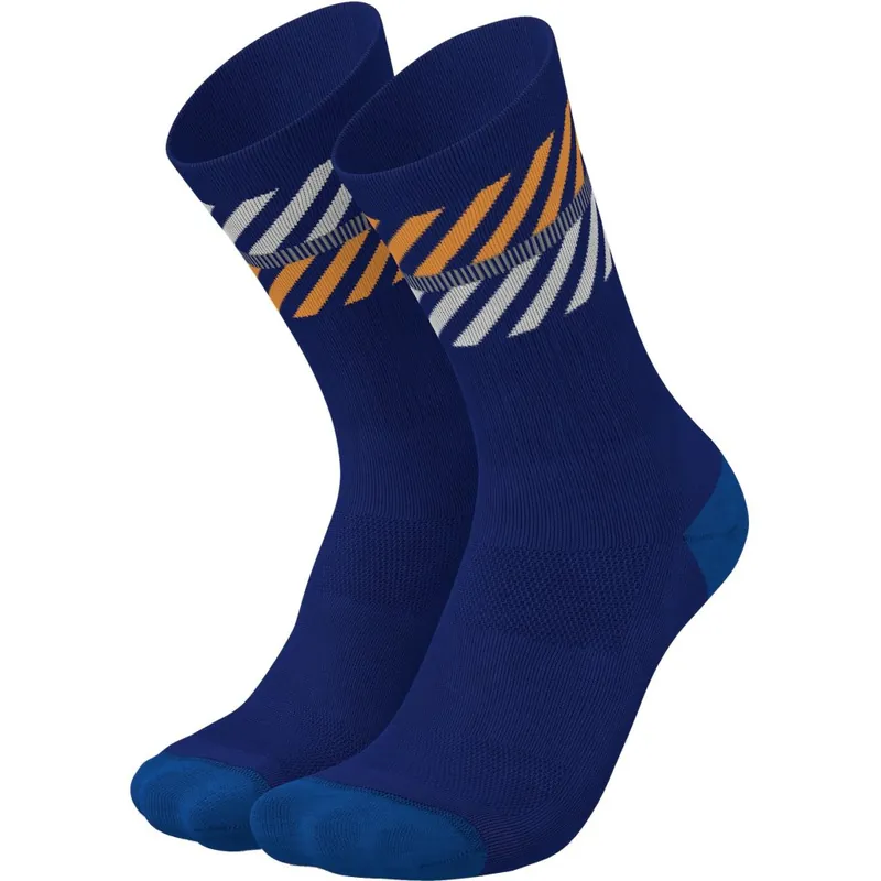 INCYLENCE Merino Light Lanes Socken - Navy Orange Jetzt Kaufen