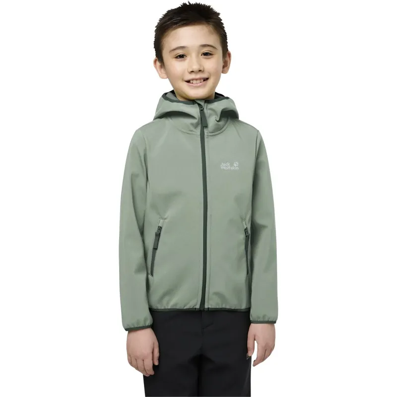 Neu Jack Wolfskin Fourwinds Jacke Kinder - green zinnia