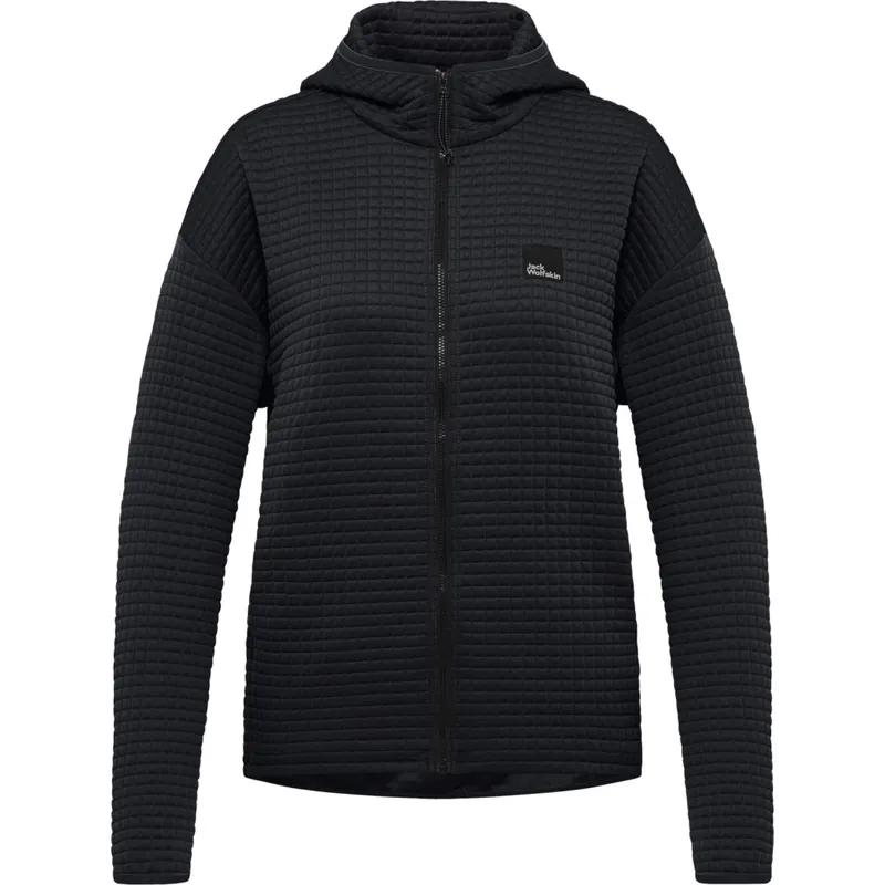 Billig Jack Wolfskin Mogari Full Zip Kapuzenjacke Damen - dark navy