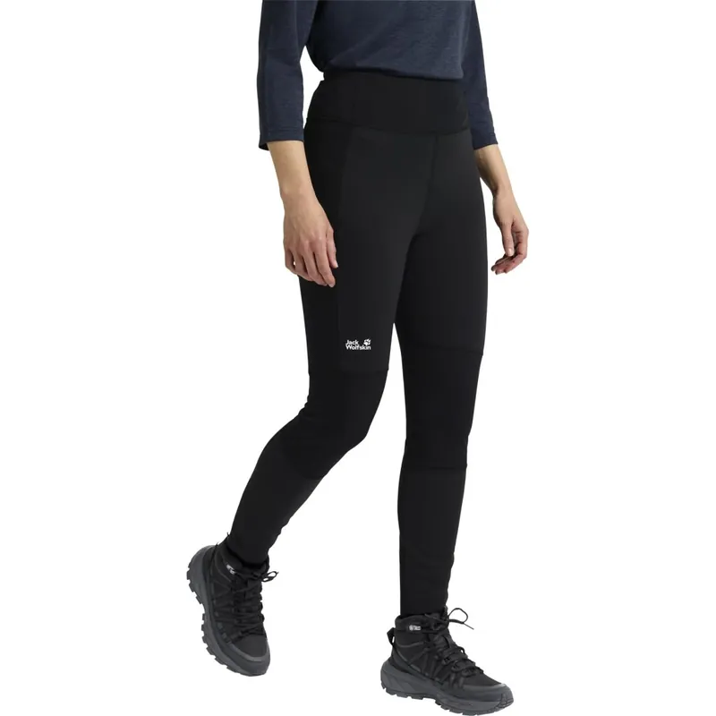Jack Wolfskin Hike With Me Leggings Damen - schwarz Beliebt