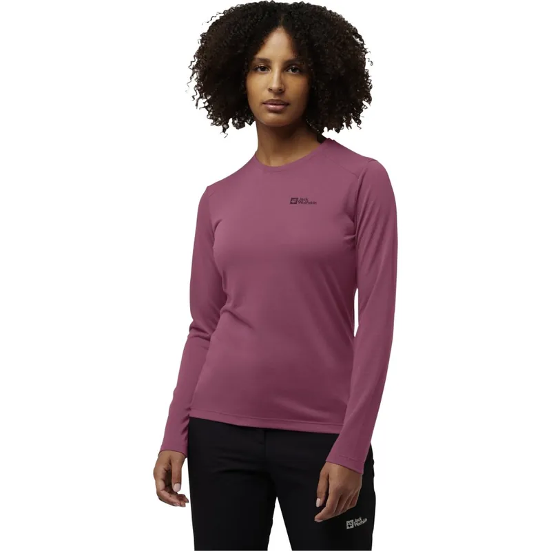 Jack Wolfskin Vonnan Langarmshirt Damen - raisin Sonderaktion