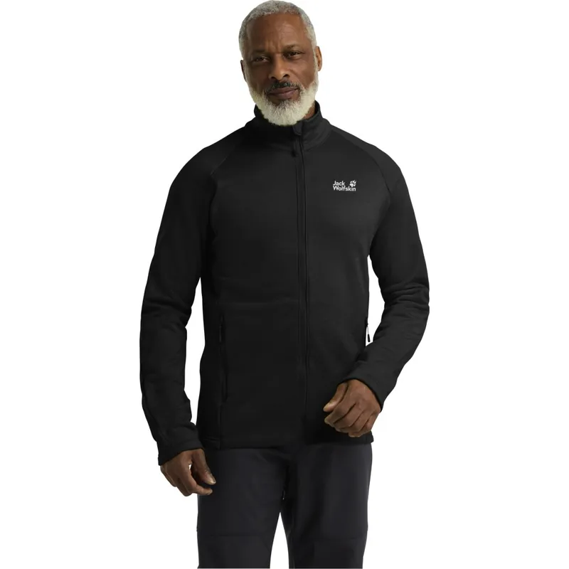 Jack Wolfskin Peak District Full Zip Jacke Herren - schwarz Preisknaller