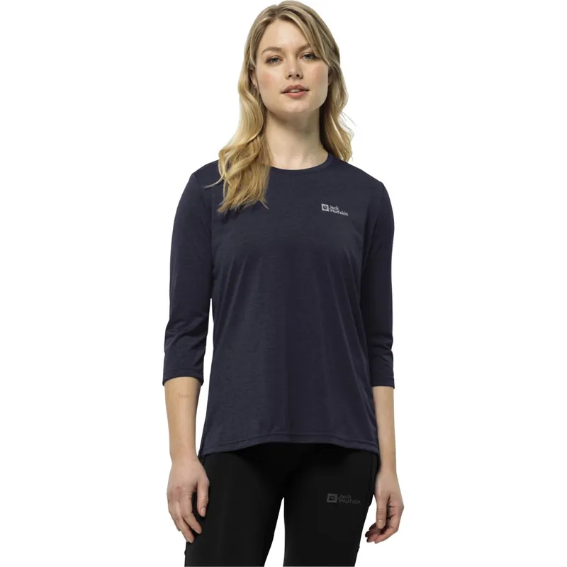 Jack Wolfskin Crosstrail 3/4 T-Shirt Damen - graphite Neue Kollektion