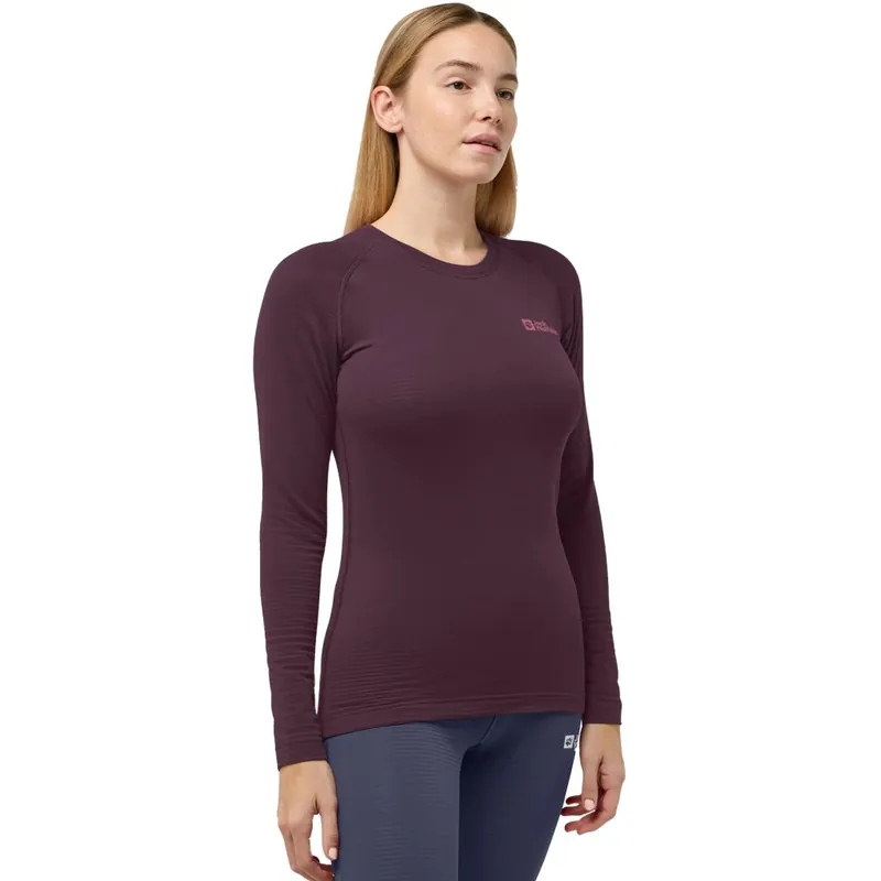 Jack Wolfskin Infinite Warm Langarmshirt Damen - amaranth Abverkauf