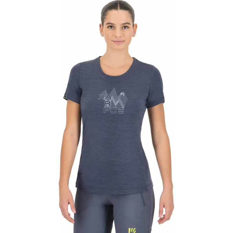 Letzte Chance Karpos Gusela Merino T-Shirt Damen - ombre blue