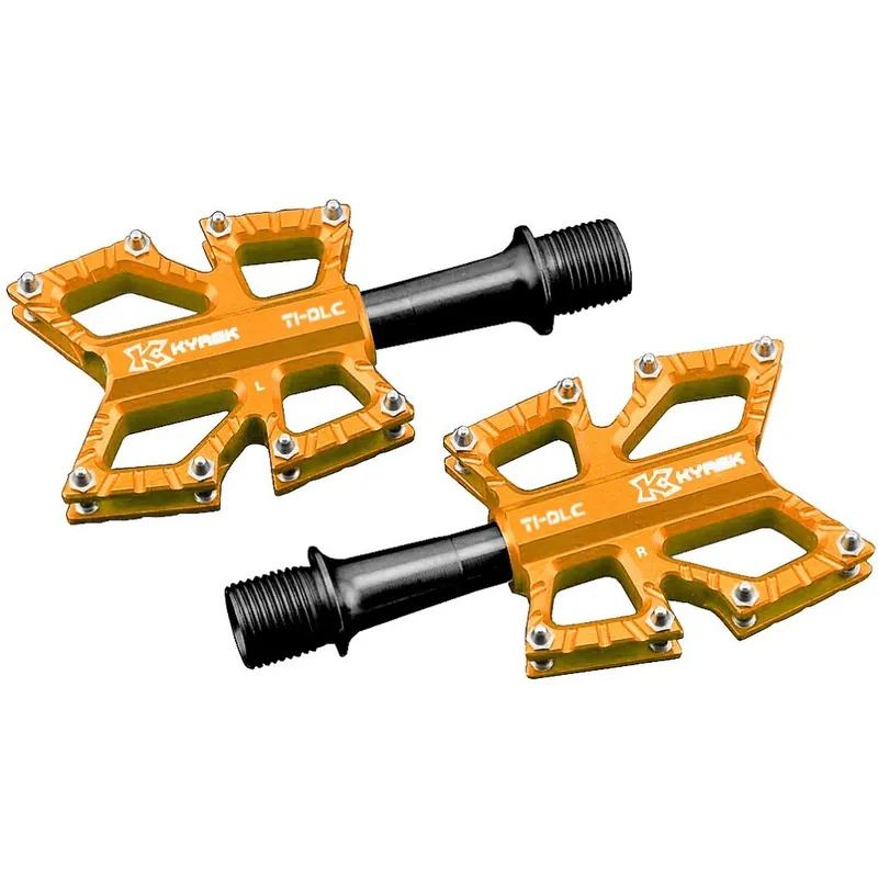 KCNC Slim Road Kyrex Plattform Pedal mit Titanachse - gold Online Kaufen