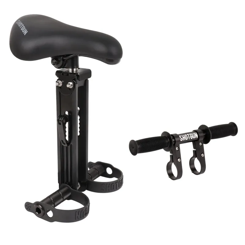 Kids Ride Shotgun Set MTB-Front-Kindersitz & Aufsatzlenker - schwarz Echt