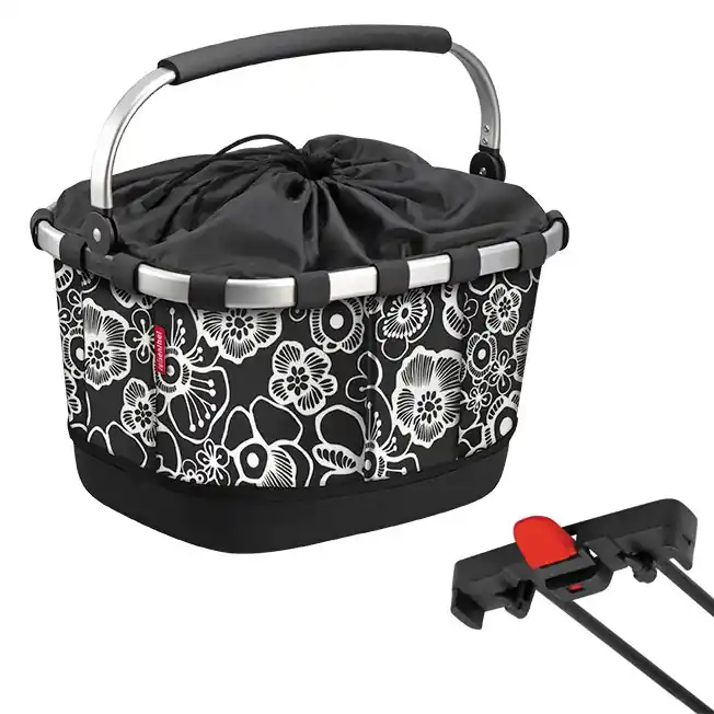 KLICKfix Reisenthel Carrybag GT Racktime 0305 Fahrradkorb - 24L - fleur schwarz Rabatt