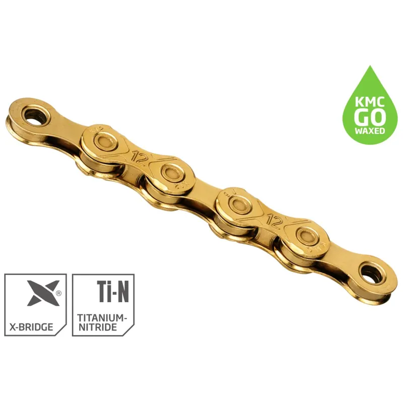 KMC X Kette - WAXED TiN Gold 12-fach - gold Echt
