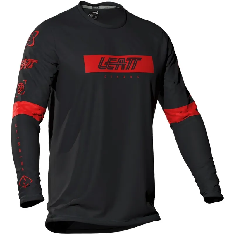 Neue Kollektion Leatt Gravity 3.0 Junior MTB Langarm-Trikot Kinder - schwarz