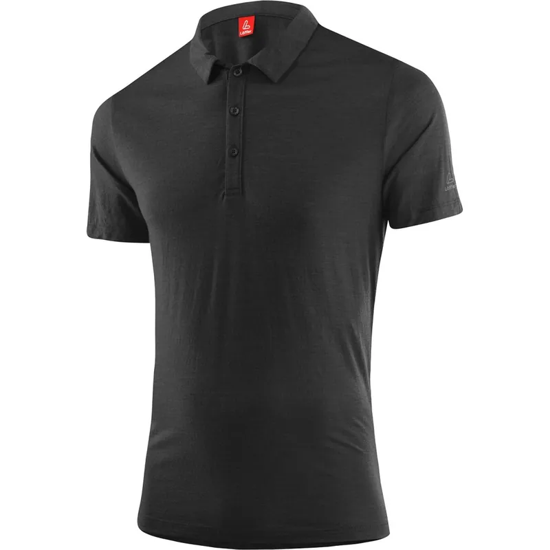 Highlight Löffler Merino-Tencel™ Poloshirt Herren - schwarz 990