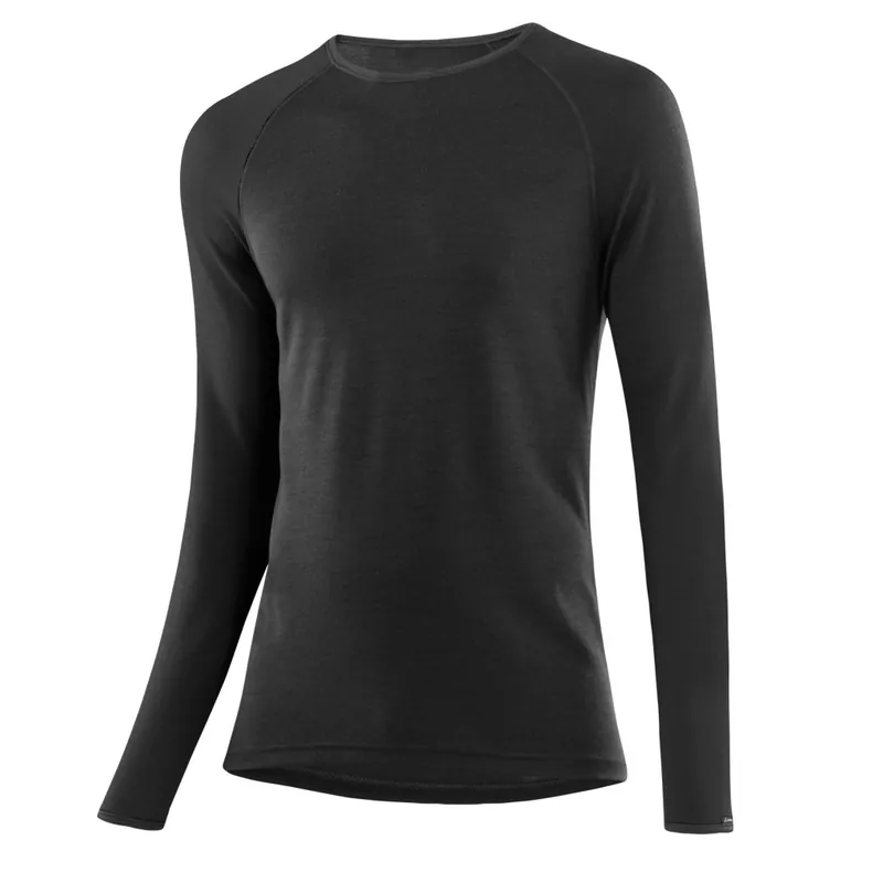 Löffler Transtex® Merino Langarm-Unterhemd Herren - schwarz 990 Knallerangebot
