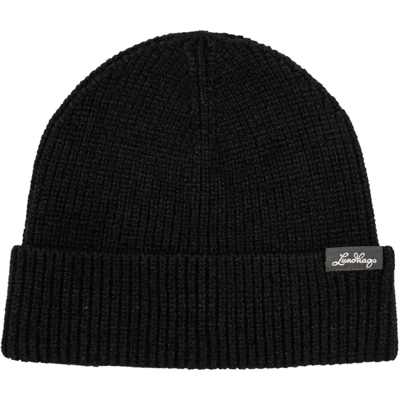 Begrenztes Angebot Lundhags Core Ribbed Beanie - Schwarz 10000