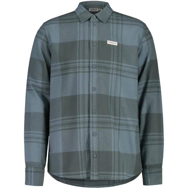 Maloja AblancaM. Organic Hanf Shirt Herren - shaded sage check 1212 Bestseller