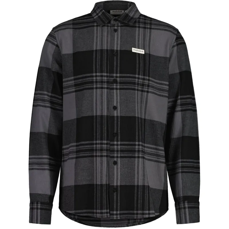 Maloja AblancaM. Organic Hanf Shirt Herren - deep black check 8857 Bestpreis