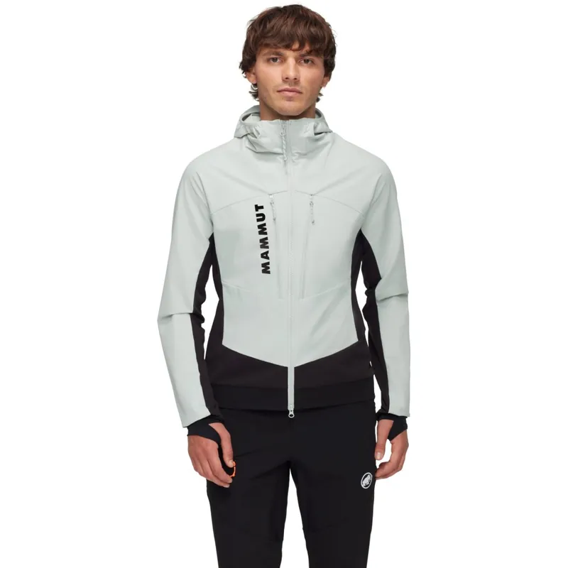 Mammut Aenergy Softshell Hybridjacke mit Kapuze Herren - silver sage-schwarz Begrenztes Angebot