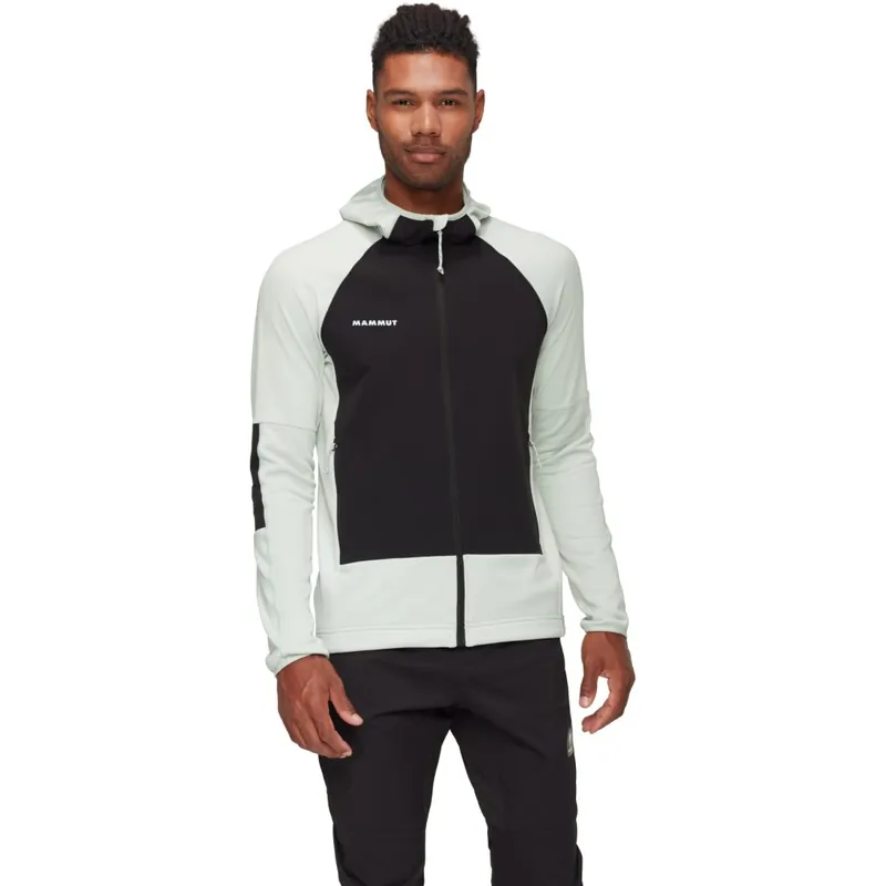 Mammut Massone Midlayer Jacke mit Kapuze Herren - silver sage-schwarz Highlight