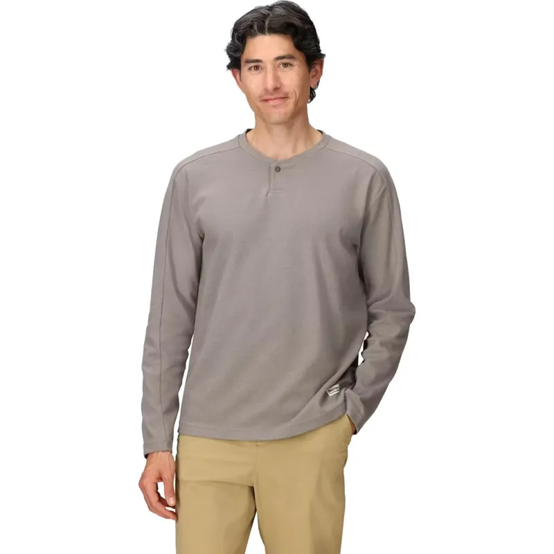 Geprüft Marmot Redwood Henley Langarmshirt Herren - claystone heather