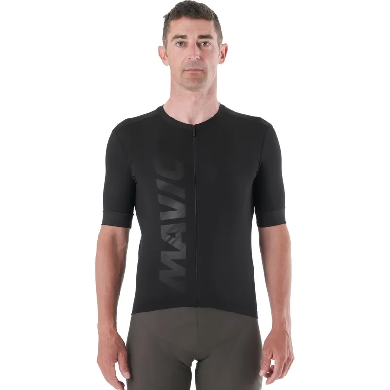 Super-Preis Mavic Aksium Radtrikot Herren - schwarz