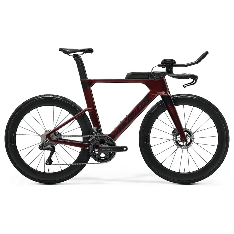 Finale Aktion Merida TIME WARP TRI LIMITED - Carbon Triathlonrad - 2026 - burgundy red